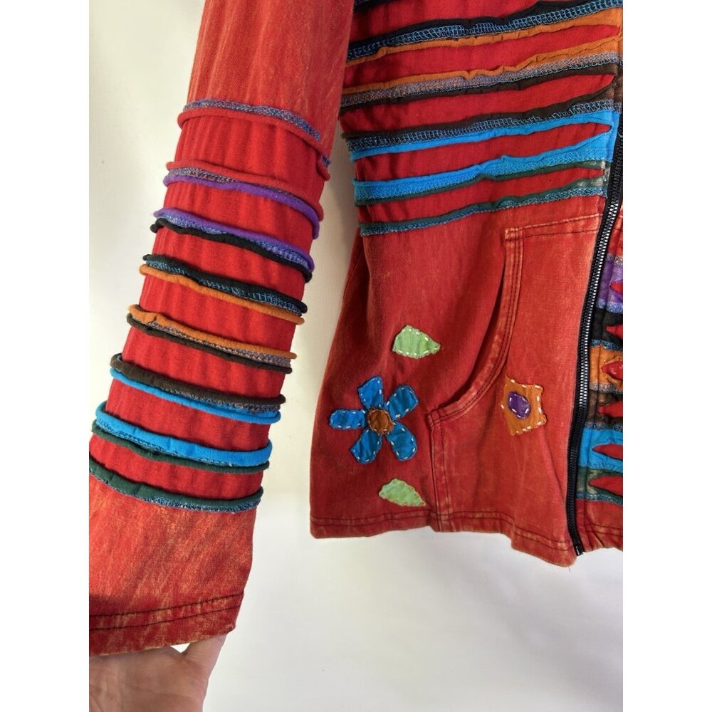 Rising International Rainbow Patchwork Floral Swe… - image 4